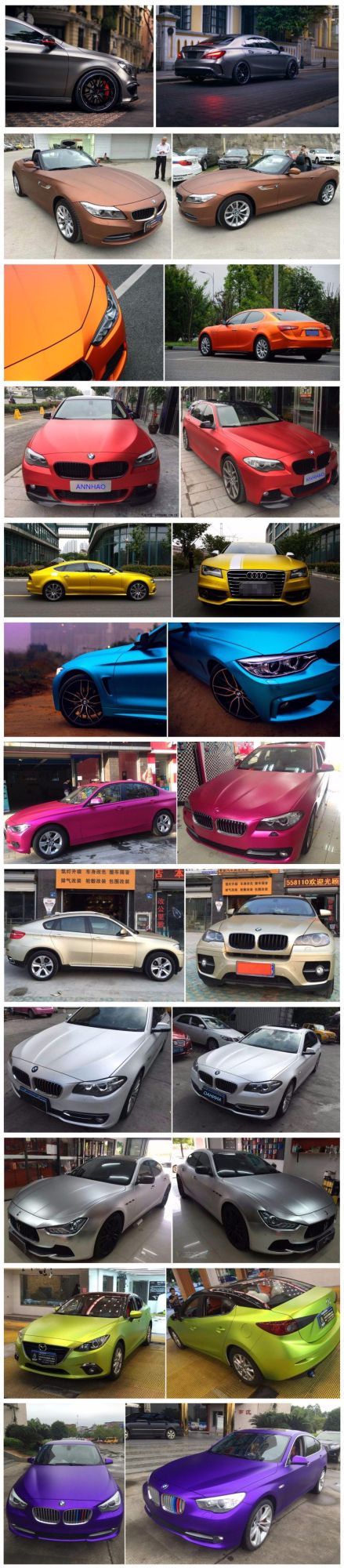 Hot Selling Car Body Wrap Film Matte Chrome Metallic Vinyl