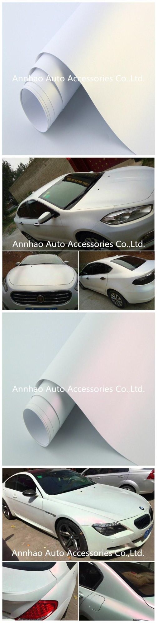 Air Free 1.52*18m Annhao Pearl White Chameleon Car Wrap Vinyl Roll Film