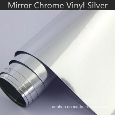 High Quality 18X1.52m Waterproof UV Protected Silver Chrome Mirror Vinyl Wrap Sheet Roll Film Car Body Sticker Decal