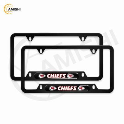 Custom NFL Kansas City Chiefs License Plate Fram, NFL, MLB Team License Plate Fram, Aluminum License Plate Fram, Carbon Fiber License Plate Frame