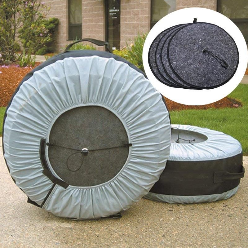 Portable Wheel Bags Spare Tire Tyre Cover with Rim Board