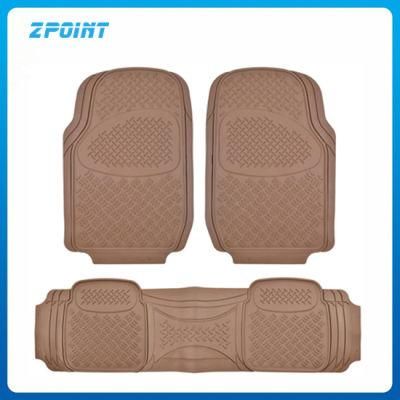 Auto Accessory 3PCS Brown Heavy Duty Floor Mats