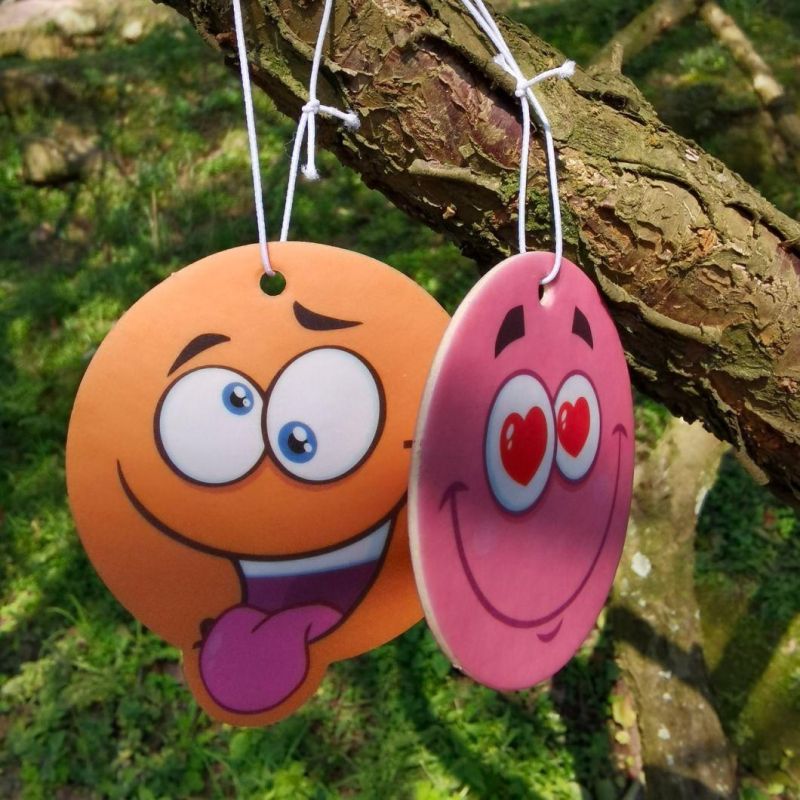 Car Air Freshener Smile Shape Paper Hanging Perfume Car Accessories Interior Cute Freshener Ambientador Coche