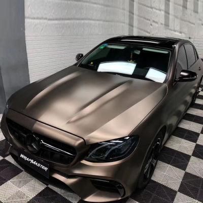 Tsautop 1.52*18m Heavy Metallic Brown Grey Car Wraps