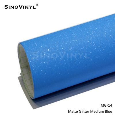 SINOVINYL Good Quality Car Decoration Removable PVC Film Matte Glitter Quality Sticker Vinyl Wrap