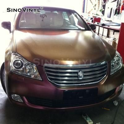 SINOVINYL High Quality Popular Car sticker Chameleon Color Changing Vinyl Wrap Car Roll