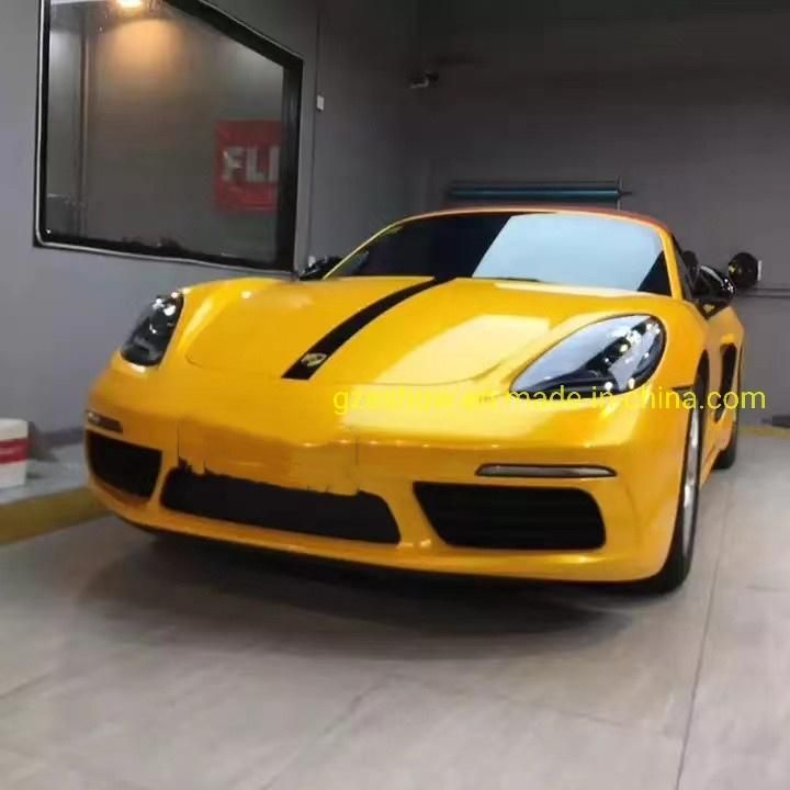 Yellow Super Glossy Metallic Car Vinyl Wrap Film