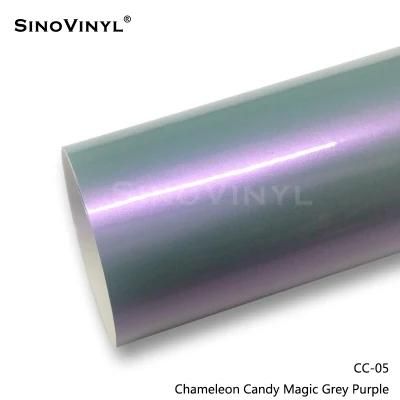 SINOVINYL Fast delivery Vinyl Material Chameleon Candy Wrapping Film Color Change Vinyl