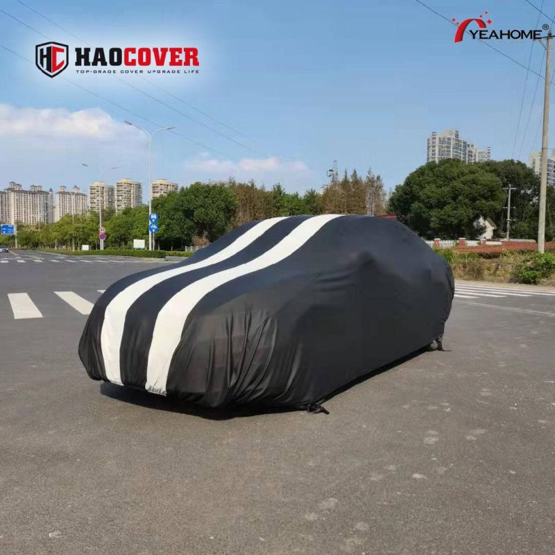 Classic Strip Design Luxury Elastic Water-Proof Car Cover UV-Proof Auto Cover