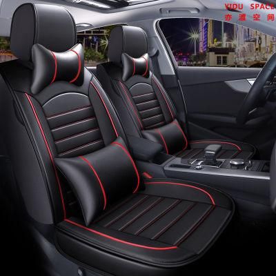 Car Accessories Car Decoration 360 Full Covered Car Seat Cushion Universal Luxury Beige PU Leather Auto Car Seat Cover