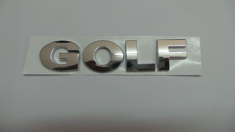 Car Logo Best Chrome Auto Shiny Letter Sticker For GOLF