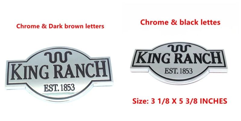 Ford Range F-150 250 350 Ford Bronco Mustang Emblem Fender Badge Decal Sticker Logo Car Accessories Car Parts Decoration ABS Plastic