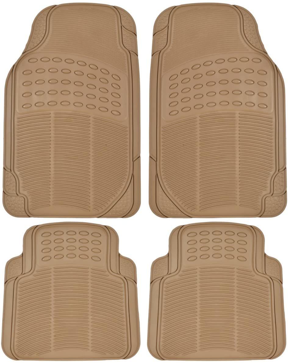 Car Accessory PVC Floor Mats in Brown 4PCS