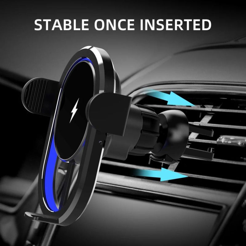 Fast Charging 15W Wireless Car Charger R1 Automatic Clamping Phone Holder Mount in Car Wireless Charger I Phone Huawei Samsung