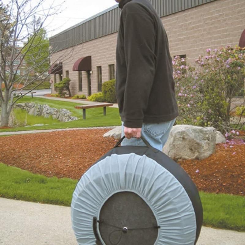 Portable Wheel Bags Spare Tire Tyre Cover with Rim Board