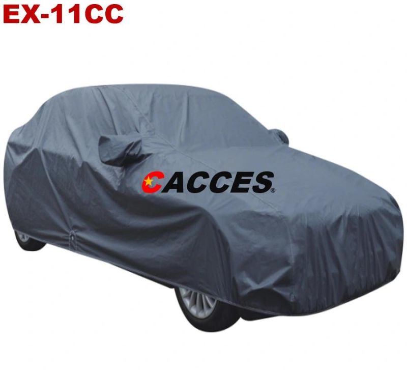 Car Cover Waterproof All Weather UV Protection Outdoor Full Car Cover Universal Fit for Sedan, SUV, MPV 170t/190t/210t Black/Silver Polyester Sx/S/M/L/XL/XXL