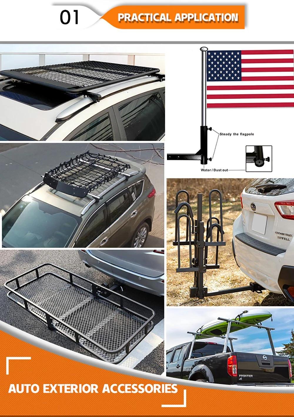 Hilux Dmax L200 Aluminum Car Roof Luggage Rack Carrier Basket