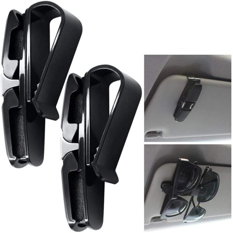 Sunglasses-Glasses Holder for Car Sun Visor, Glasses Holders for Car Visor Sunglasses Eyeglasses Mount with Ticket Card Clip Universal Eye Glass Holder Wbb12900