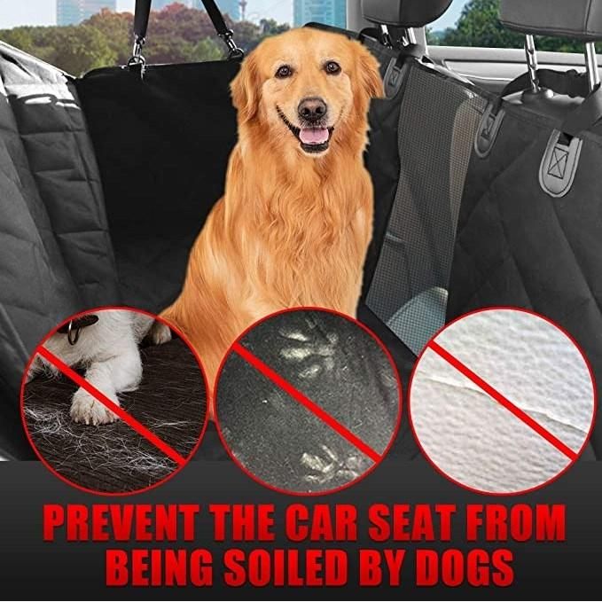 Dog Seat Cover Luxury Car Seat Cover for Pets Waterproof Pet Seat Cover Back Seat with Storage Pockets for Cars Trucks