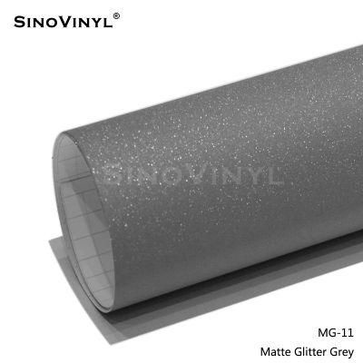 SINOVINYL Popular Decorative Car Wrapping Sticker Matte Glitter Color Vinyl Rolls For Vehicle