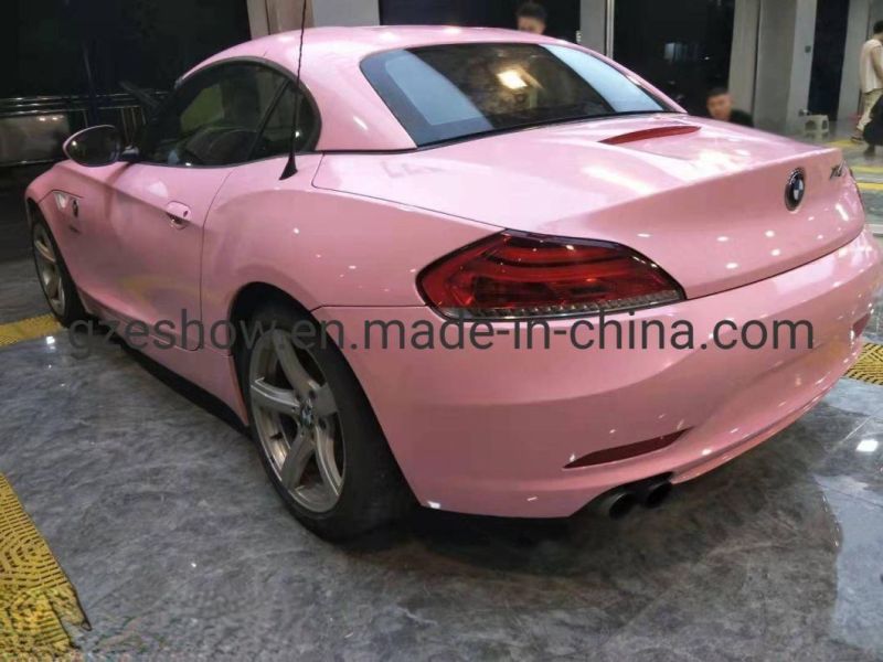 Glossy Crystal Shell Pink Car Decoration Vinyl Car Wrap Film