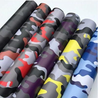 Black White Camouflage Vinyl Car Wrap PVC Adhesive Graffiti Bomb Film for Truck Hood Roof Motors