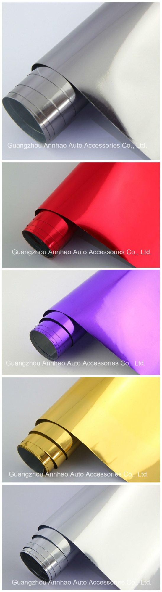 PVC Car Decoration Sticker Mirror Chrome Blue Car Wrap Film