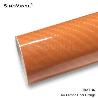 SINOVINYL 6D Carbon Fiber Vinyl Sticker Film For Car Cover Wrapping Self Adhesive Auto Wrap