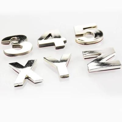 Chrome Car Logo Alphabet Letters Plastic ABS Chrome Custom 3D Car Stickers