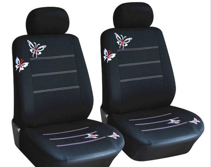 Butterfly Embroidered Car Seat Cover Universal Fit Most Vehicles Seats