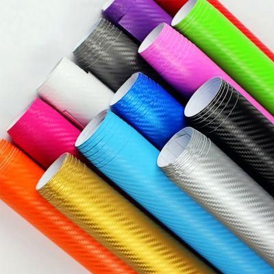 Weatherability 3D Carbon Fiber Car Wrapping Film Color Change Vinyl