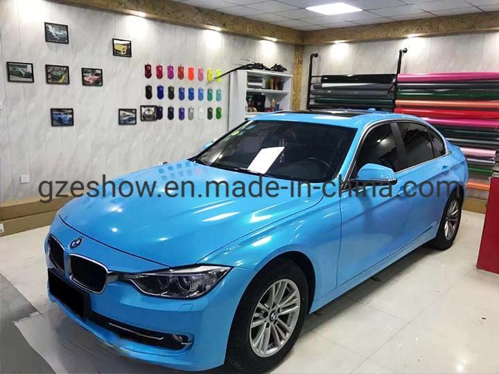 Magic Gold Sky Blue PVC Decorative Film for Car