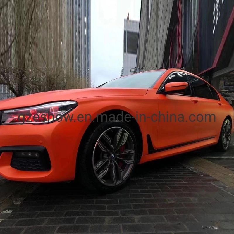 Air Bubble Free Matte Orange Car Wrap Film for Car