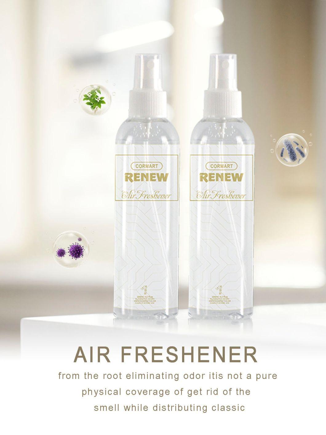 Air Freshener Spray Perfume Spray Custom Logo 200ml Blue Wind Bell Perfume Plastic Bottle Liquid