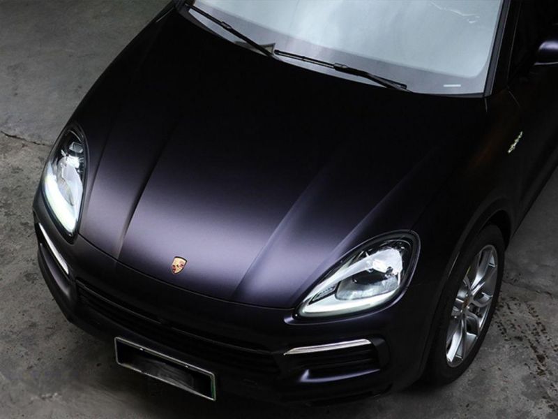 Heavy Matte Metallic Black Purple Car Film