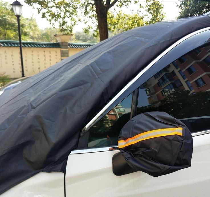 Waterproof Car Cover Breathable Half Top Windscreen Anti UV Snow Dust Sun Shade Protection Snow Protector