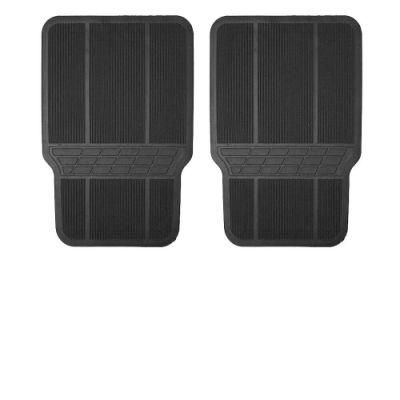 Much Cheaper Universal Car Mat PVC Foot Mat Hot Selling 2PCS Car Rubber Mat All Weather Protection