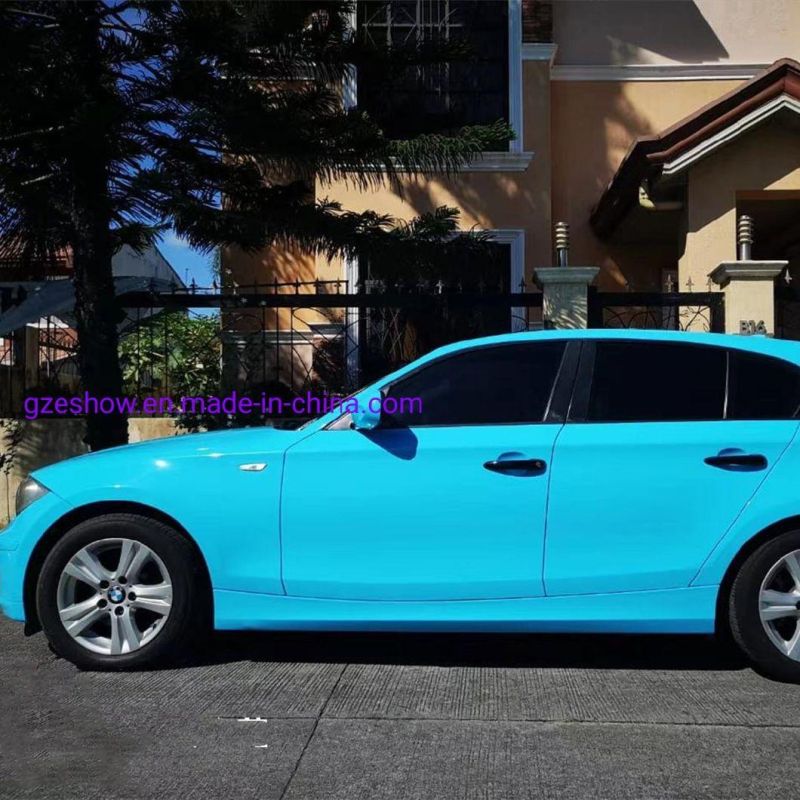 Super Gloosr Blue Vinyl Film PVC Car Wrapping Vinyl Film