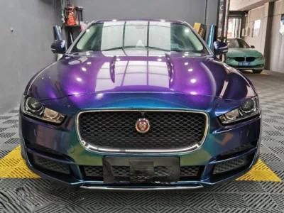 Glossy Chameleon Purple Blue Car Film Vinyl Wrap Foil Sticker