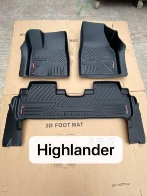 Waterproof Foot Mat Tpo 5D Floor Mat for Hilux Highlander