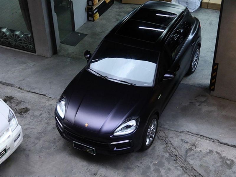 Heavy Matte Metallic Black Purple Car Film