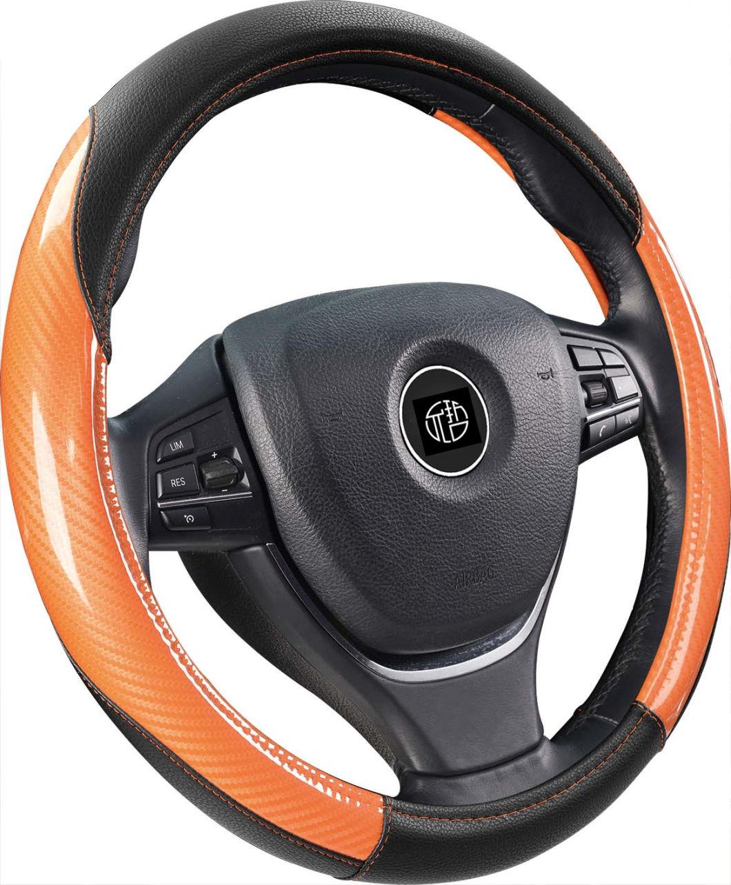 Wholesale Splicing Design Carbon Firber PU Car Steering Wheel Warp