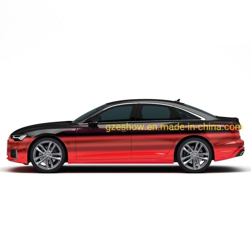 Red Black Gradient Automobile Casting Vinyl Film Car