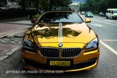 Wholesale Price 1.52X18m Mirror Chrome Gold Car Wrapping Vinyl