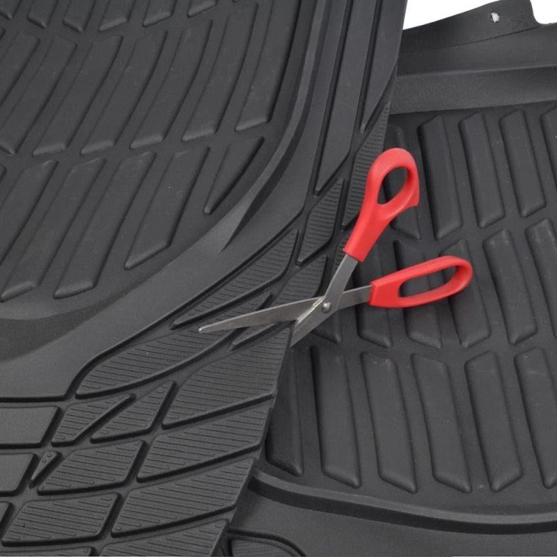 Contoured Gasket - Deep Disc Heavy Rubber Floor Mats for Automotive SUV Trucks and Vans - All-Weather Protection