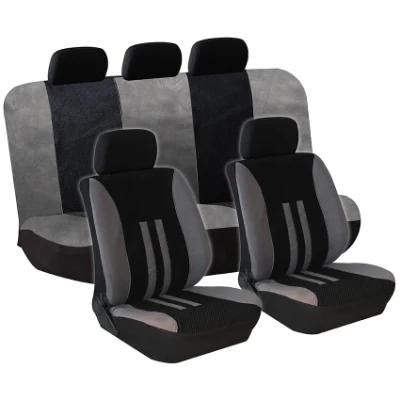 Speckled Velvet and Grid Velvet Well-Fit Car Seat Cover Set