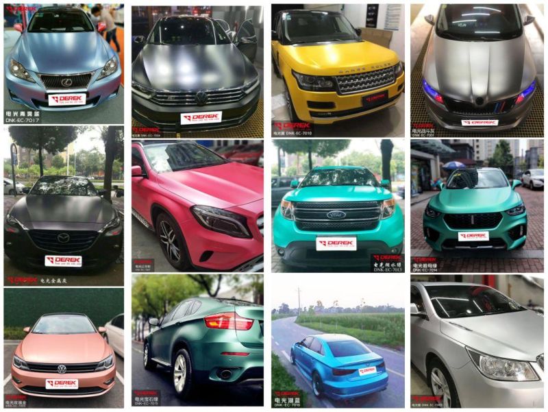 China Manufacturer Satin Metallic Color Change Color Change Car Wrap Material Car Stickers Full Body Car Wrap Film Decoration