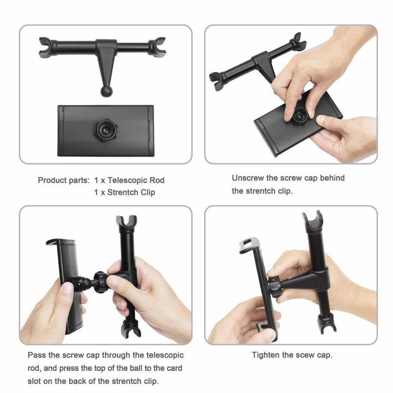 Aluminium Alloy ABS Car Rear Seat Tablet Mount Holder