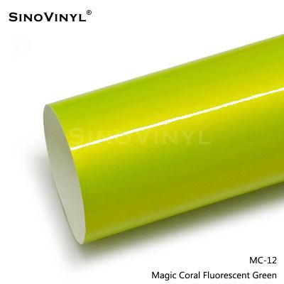 SINOVINYL High Proformance Air Release Vinyl Gloss Mystic Coral Car Wrapping Vinyl Auto Film