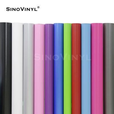 SINOVINYL 3D Carbon Fiber Vinyl Hood Roof Wrap Car Inside Decoration Sticker Removable Glue